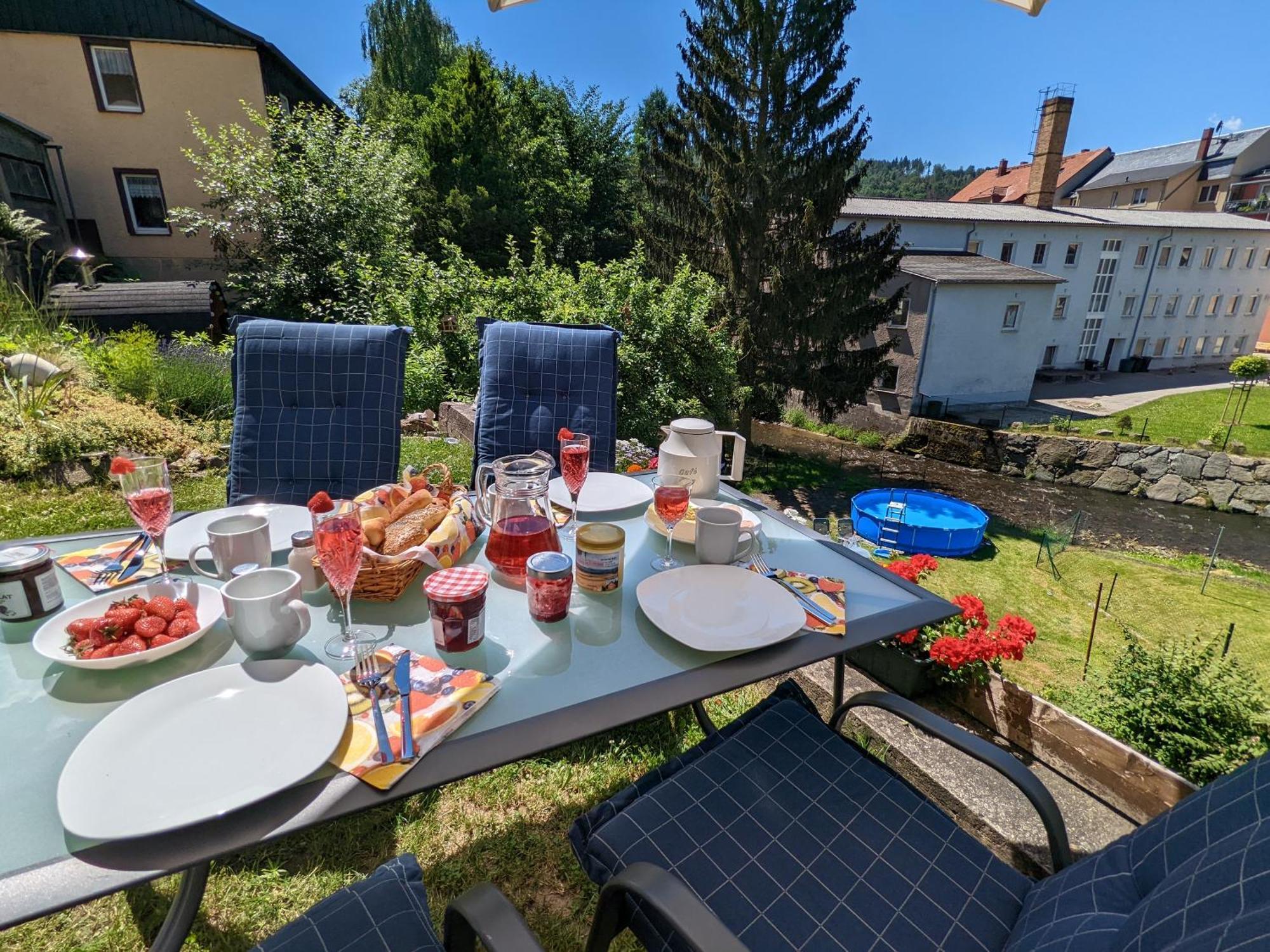 Hw2B - Urlaubsmagie - Wohlfuehlwohnung Mit Balkon, Pool, Sauna & Terrasse Sebnitz Eksteriør billede